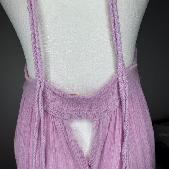 Free People Women L Look Into the Sun  Festival Bohemian Flowy Summer Maxi Dress - Picture 10 of 13